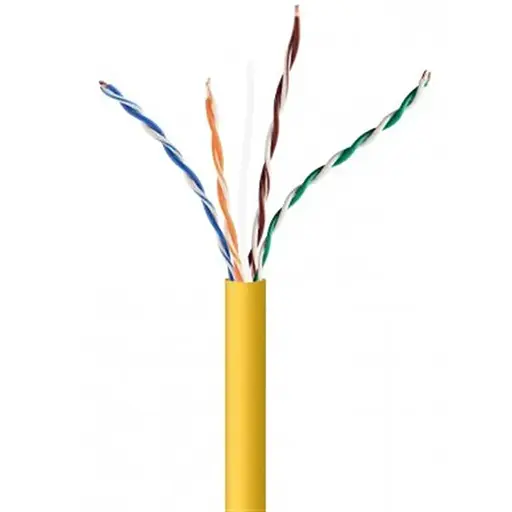 Кабель вита пара Cablexpert (UPC-5004E-SOL-Y) CAT5e, алюміній під міддю (CCA з AWG24), неекранований, жовтий, 305м