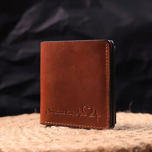 Мужской кожаный кошелек Grande Pelle 9.5х10х1.5 см acs0024001 - фото 6