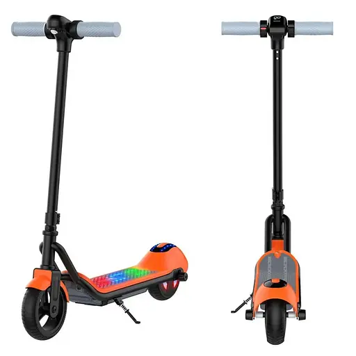 Детский электросамокат GIANT Kids ES1 оранжевый, с LED-подсветкой деки и колес, от 4 лет - фото 1