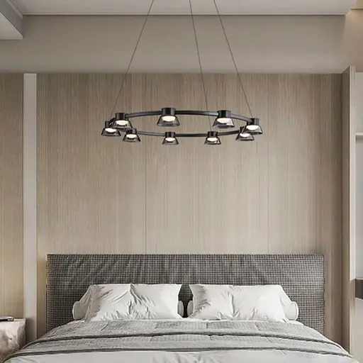 Підвісна люстра у формі кільця із серії Hildfrid Line.F Діаметр 80см - фото 6