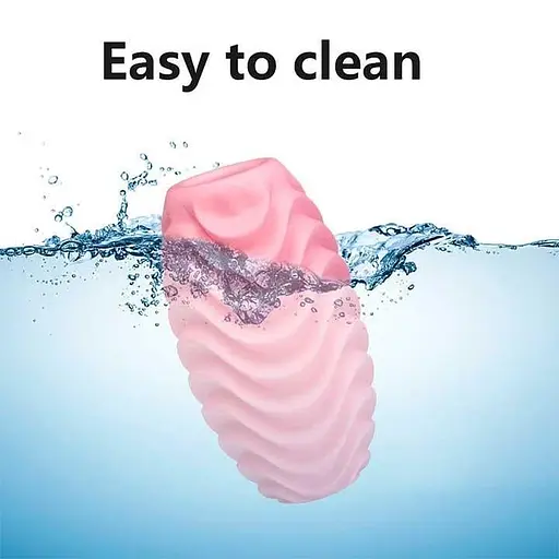 Яйцо-мастурбатор текстурированное двустороннее силикон мужской аксессуар компактный фиолетовый - фото 6