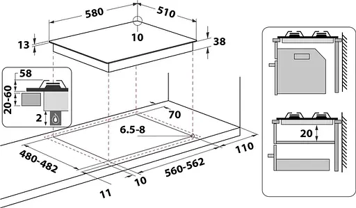 Варильна поверхня Whirlpool TGML661NB - фото 5