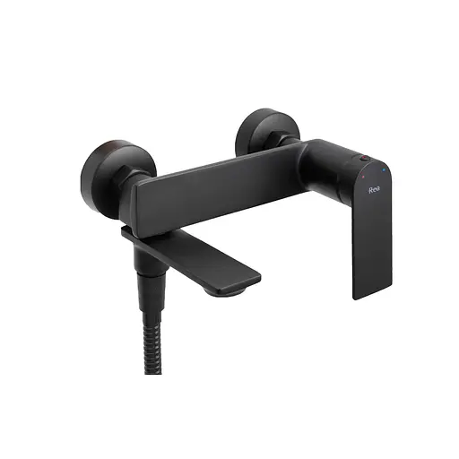 Смеситель для ванны Rea Storm настенный с изливом black REA-B9989 Черный матовый - фото 2