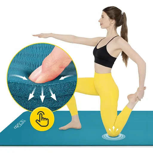 Коврик (мат) спортивный 4FIZJO NBR 190 x 100 x 1.5 см для йоги и фитнеса Sea Green (P-5905973407137) - фото 8