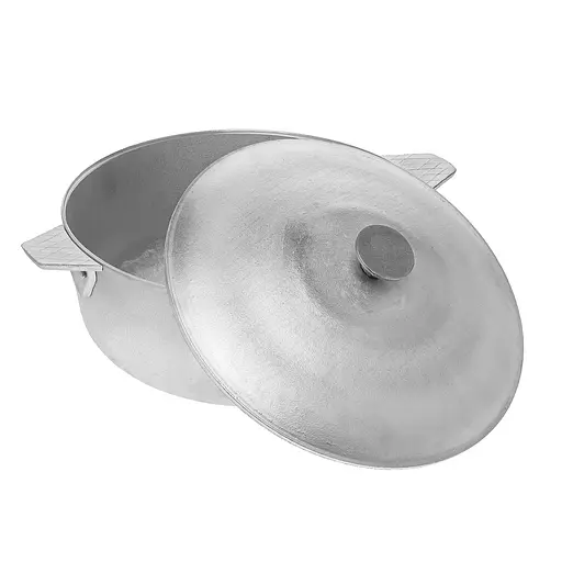 Каструля алюмінієва із кришкою 4 л Сірий u84060 - фото 1