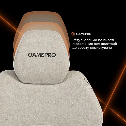 Игровое кресло GamePro GC760LG Fabric Light Gray (GC760LG) - фото 10