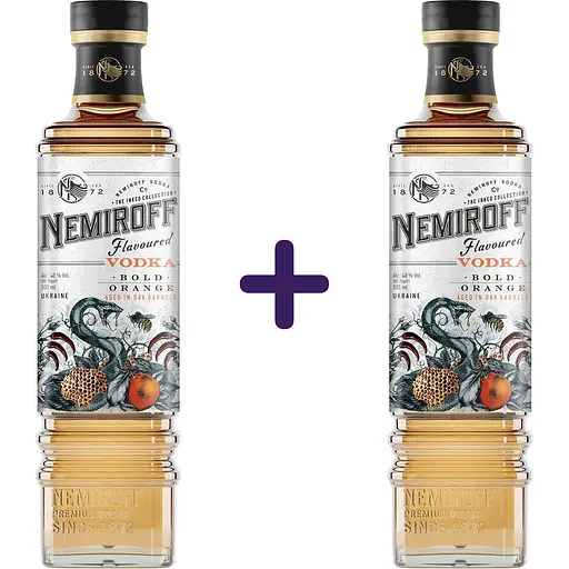 Набір: настоянка Nemiroff Bold Orange 40% 0.5 л x 2 шт.