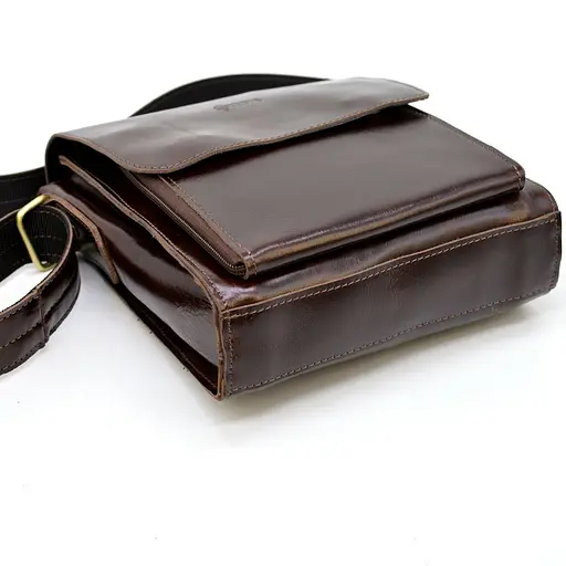 Чоловіча шкіряна сумка через плече TARWA 26х22х6 см sum0025842 - фото 6