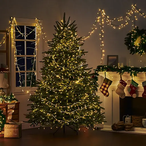 Гірлянда Нитка вулична GarlandoPro 30 м 300 LED чорний дріт Жовтий CF300L30MBY - фото 2