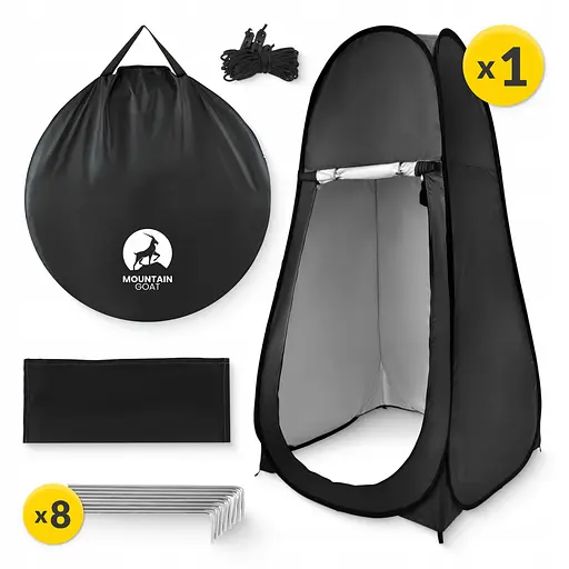 Намет туалет-душ, переодягальня Mountain Goat Pop-Up 200 x 110 x 110 см саморозкладний Black (P-5905973405195) - фото 4