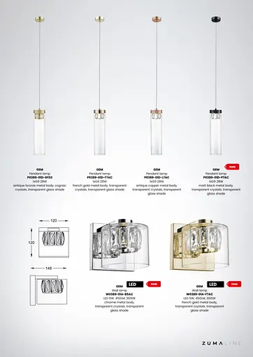 Підвісний світильник Zuma Line P0389-01D-F7AC GEM - фото 4