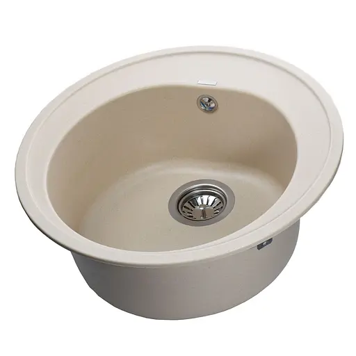 Кухонная мойка гранитная Globus Lux Martin слоновая кость 510мм, Бежевый - фото 2