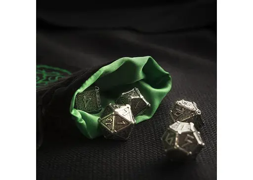 Мішечок для кубиків Q-Workshop Forest Black & green Velour Dice Bag (BFOR202) - фото 4