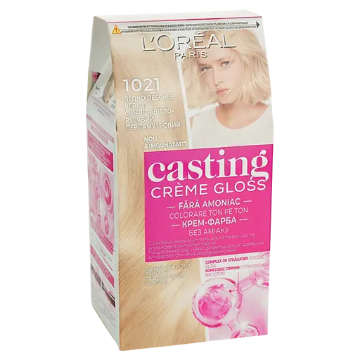 Фарба-догляд для волосся без аміаку L'Oreal Paris Casting Creme Gloss відтінок 1021 світло-світло-русявий перламутровий 120 мл (A5776976) - фото 2