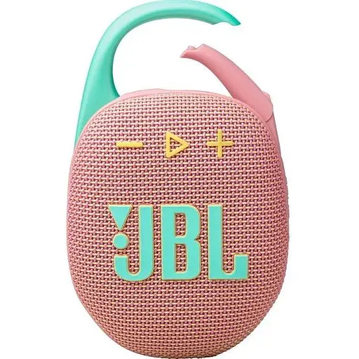Колонка портативная 1.0 JBL Clip 5 Pink, 1.0 - канальный звук, 7 Вт, USB, Bluetooth - фото 1