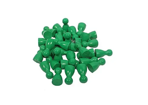 Аксесуар Фішка дерев'яна зелена для настільних ігор 2.5 см поштучно (Р00511) - фото 4