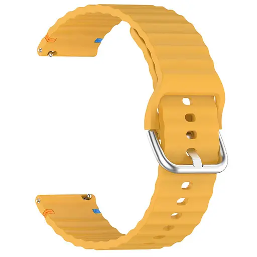 Силиконовый ремешок Wavy для Smart Watch 22mm Dark Yellow - фото 2