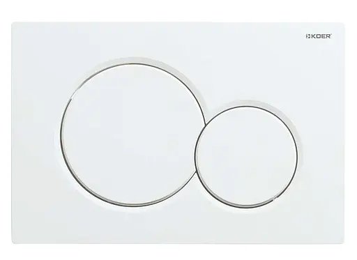 Панель смыва Koer KT-0601-03 пластиковая, кнопка круглая KR5175, Белый - фото 4