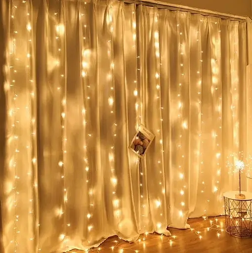 Гирлянда светодиодная Штора 2х2м 360 LED (Теплый белый свет) - фото 5