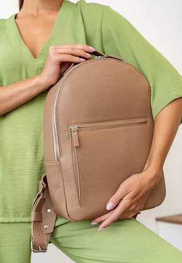 Шкіряний рюкзак Groove M карамель флотар - фото 4