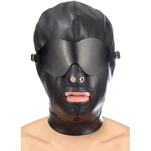 Маска Fetish Tentation Enjoy Pain BDSM Hood With Mask чорний