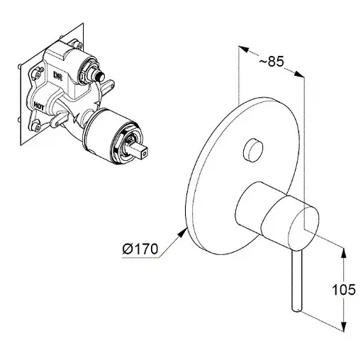 Душова система прихованого монтажу Kludi Bozz хром 386710576 - фото 6