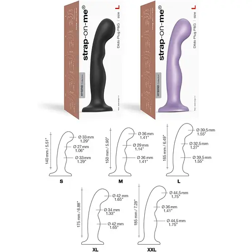 Насадка для страпона Strap-On-Me Dildo Plug P&G Lilas Metallic M - фото 5