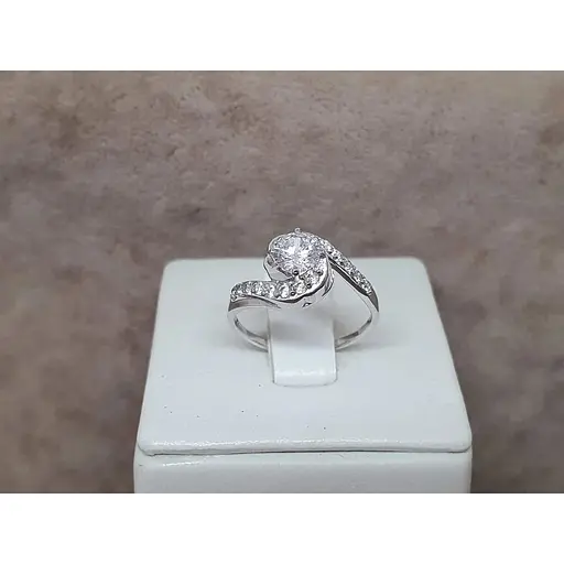 Серебряное кольцо Qvaliz с фианитами. 901-00090 16 - фото 4