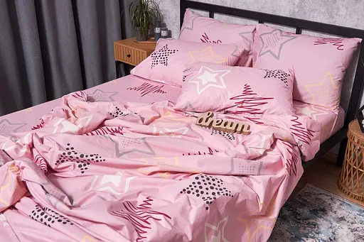 Підковдра Moon&Star Бязь Gold Люкс Alpha Pink Двоспальна 175x210 см - фото 4