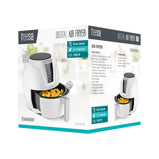 Аэрогриль Аэрофритюрница TEESA DIGITAL AIR FRYER 3,2L WHITE - фото 5