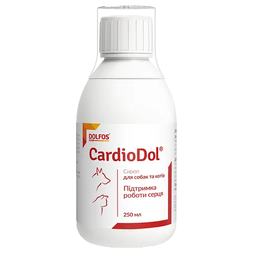 Вітамінно-мінеральна добавка Dolfos CardioDol для підтримки серця собак та котів 250 мл (1216-25)