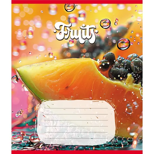 Зошит учнівський "Фрукти" Leader 012-500028K-5 в клітинку, 12 аркушів (959050) - фото 1