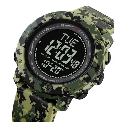 Мужские спортивные часы с компасом Skmei 2095 (Камуфляж) - фото 2