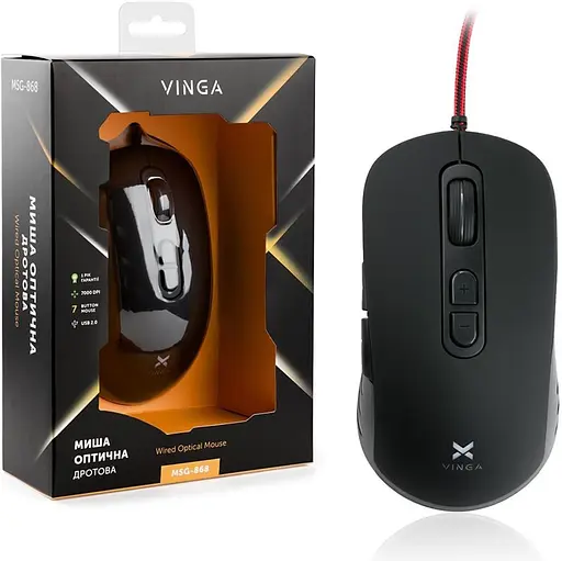Миша Vinga MSG-868 USB Black (MSG-868) - фото 9