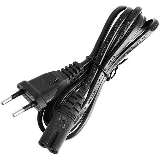 Кабель живлення C7 2pin для радіо 1.5 м Чорний