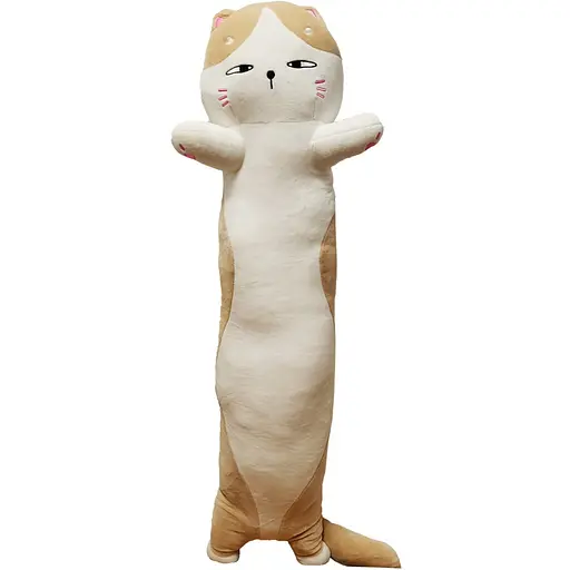 М'яка іграшка антистрес Bambi Кіт батон 90 см бежева