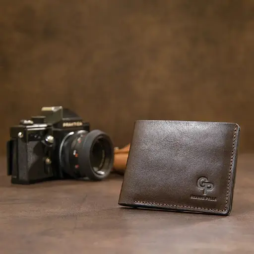 Чоловічий шкіряний гаманець Grande Pelle 11.5х9х1 см acs0029238 - фото 5