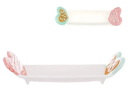 Блюдо сервировочное новогоднее BonaDi 834-390 Сердце из печенья керамика 26,5x8x6,4 см Белый - фото 1