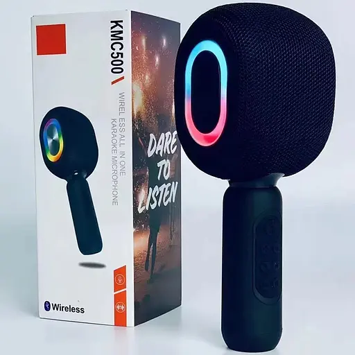 Караоке Мікрофон-колонка KMC500 Black - фото 3