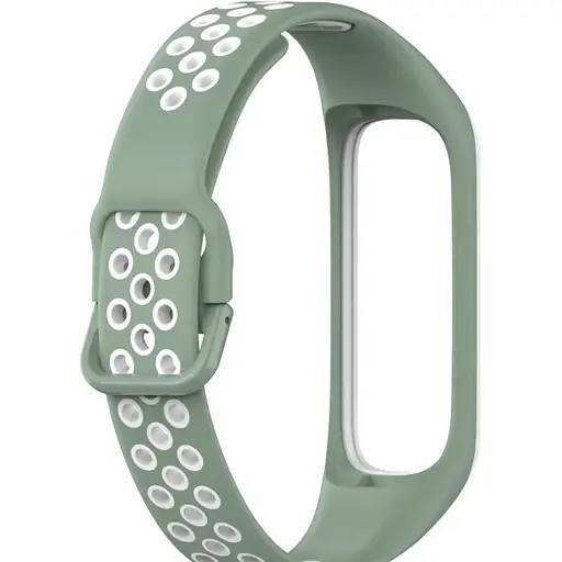 Ремешок DK Silicone Sport Band Nike для Samsung Galaxy Fit2 (R220) (light green / white)