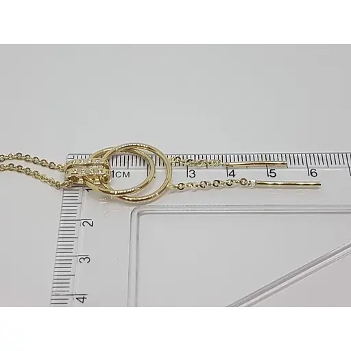 Золотое колье Столичная Ювелирная Фабрика с фианитами. 351517Ж 45 - фото 4