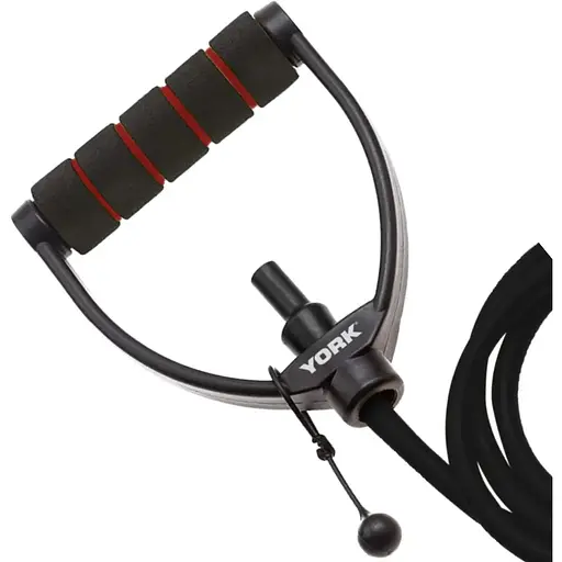 Еспандер трубчастий з ручками York Fitness 17-20кг, чорний - фото 2