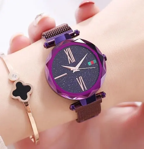 Жіночий годинник Starry Sky Watch на магнітній застібці Фіолетовий - фото 2
