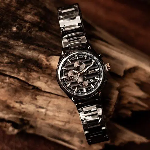 Чоловічий водостійкий наручний годинник Lee Cooper Ice (Чорний) - фото 6