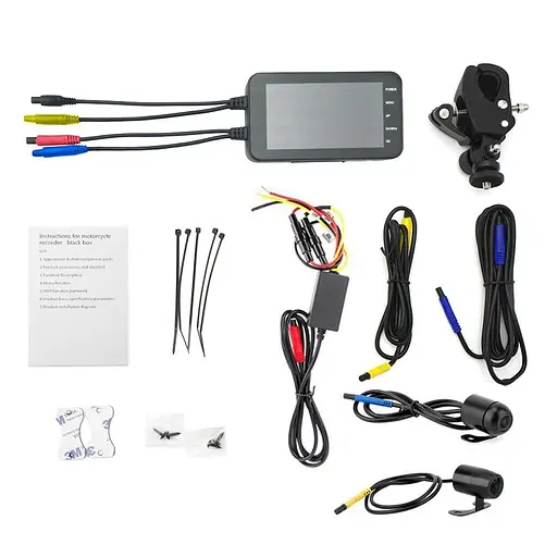 Відеореєстратор для мотоцикла на 2 камери, захищений від вологи FHD 1080P, wifi, G-sensor, датчик руху (100572) - фото 8