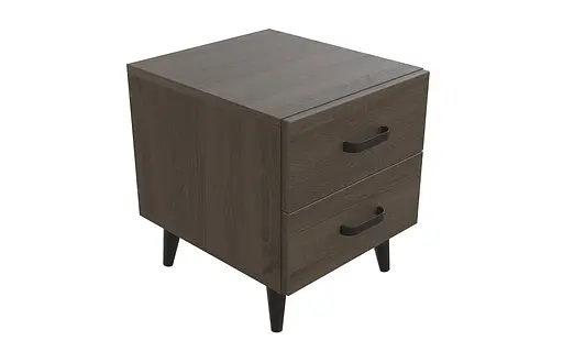 Тумба Віва 2 на конусних ніжках Ferrum-decor 41x35x40 Чорний метал ДСП Дуб Сонома Трюфель 16 мм (FRD-106813) - фото 3