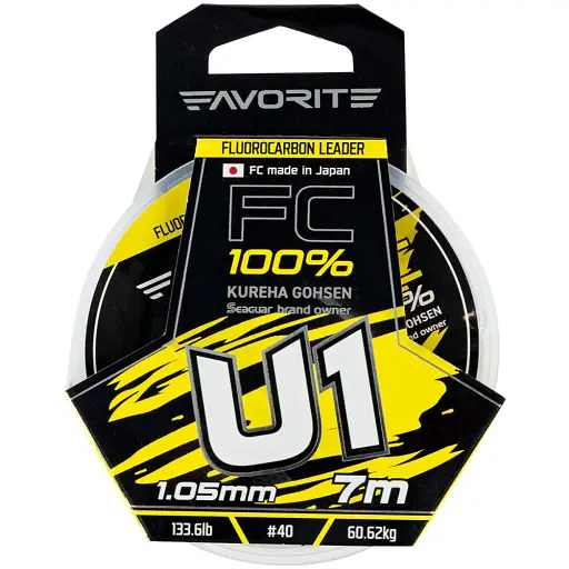 Флюорокарбон Favorite U1 FC 7 м 40/1.05 мм 133.6 lb/60.62 кг - фото 2