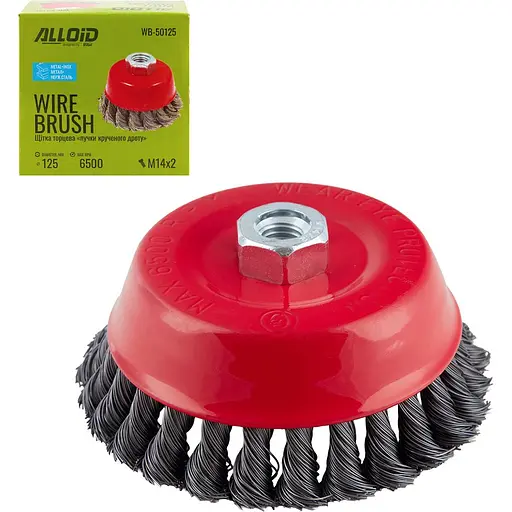 Щітка торцева Alloid Building Tools кручений дріт 125 мм (WB-50125) - фото 2