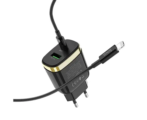 Блок 2 порти швидке заряджання Hoco C79A QC3.0+PD Type-C to Lightning - фото 3