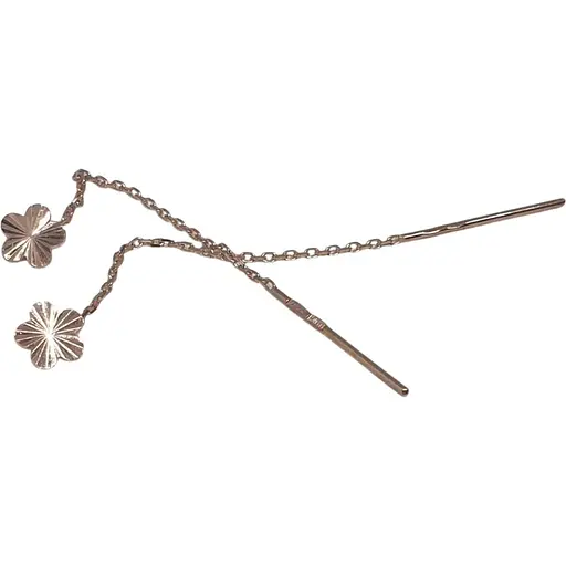 Золоті сережки-протяжки Столична Ювелірна Фабрика Квітки. 110833